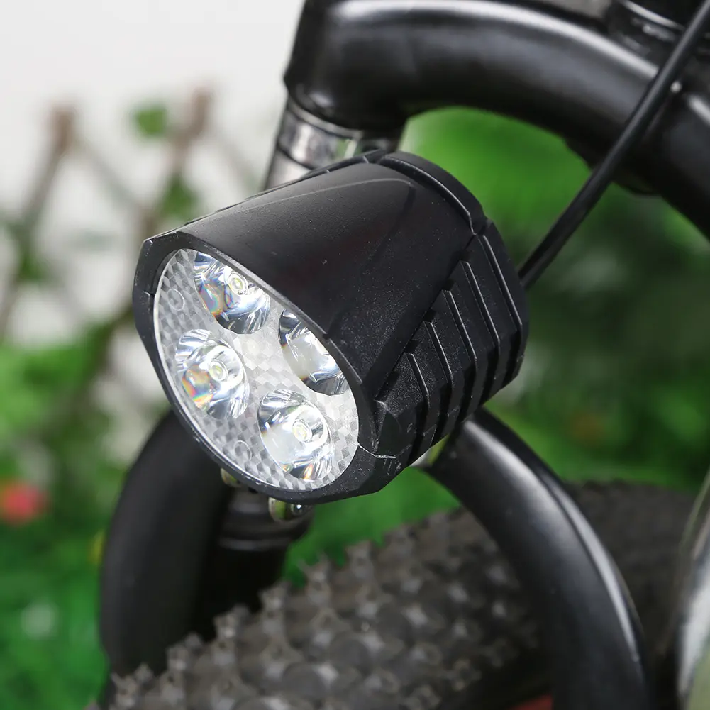 Electric Bicycle Light with Horn 48V Energy Saving Electric Scooter LED Front Light Easy Installation Cycling Accessories