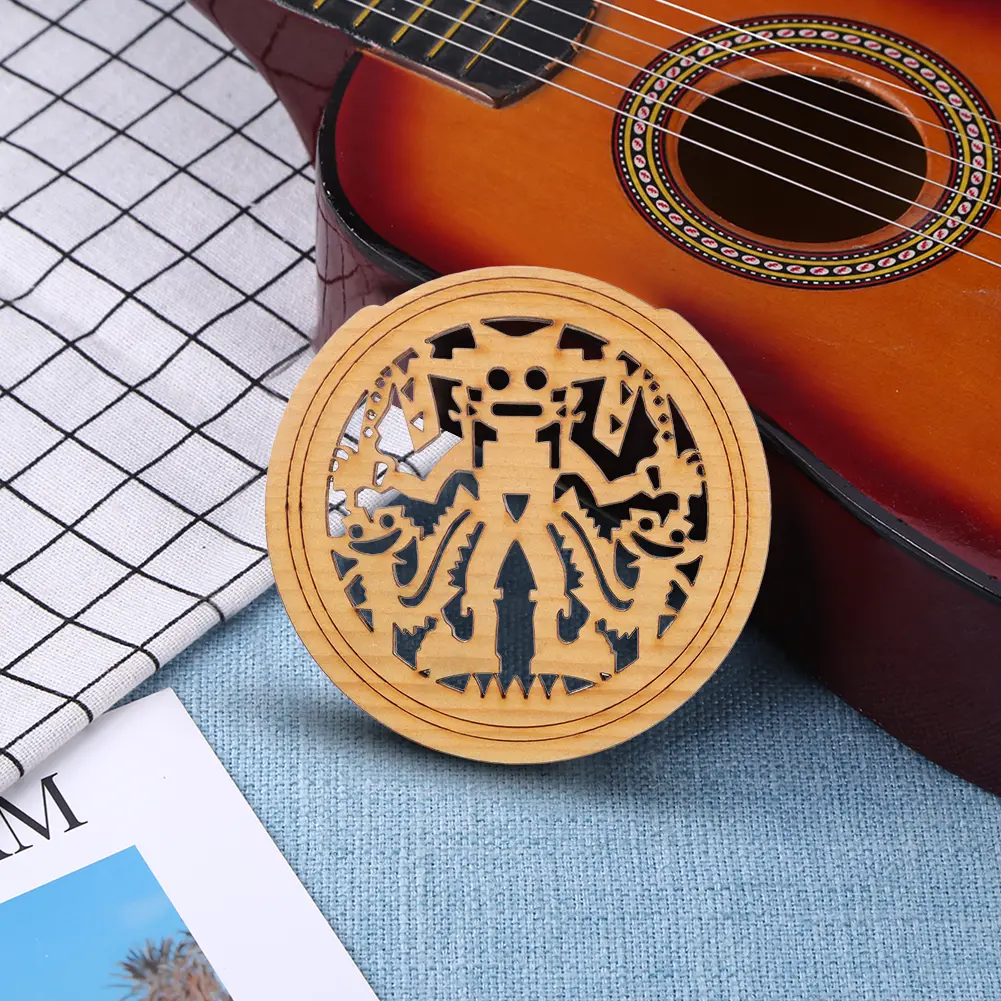 Guitar Soundhole Cover Anti-howling Block Feedback Buffer Guitar Hole Cover for 40/41 Inch Acoustic Guitar