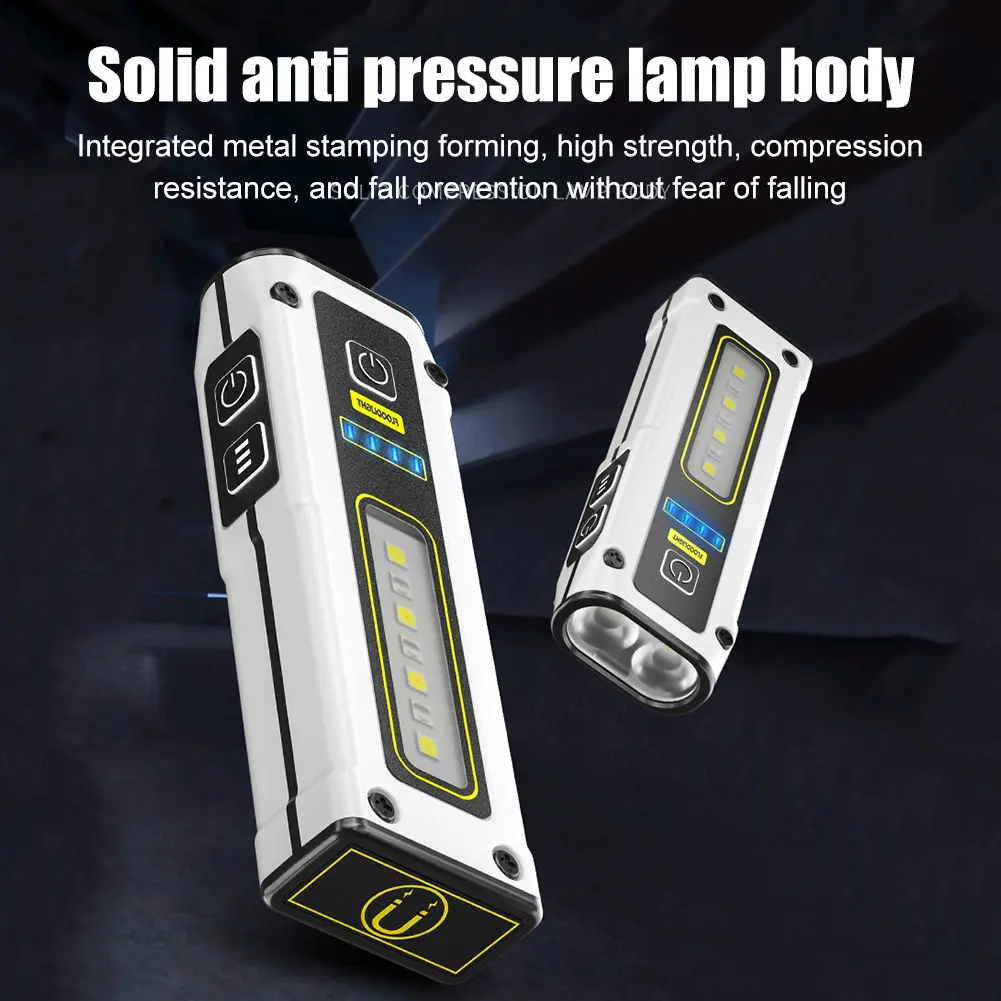 Multipurpose Rechargeable Emergency Flashlight 7 Gear Camping Flashlight Aluminum Alloy for Camping Hiking Adventure