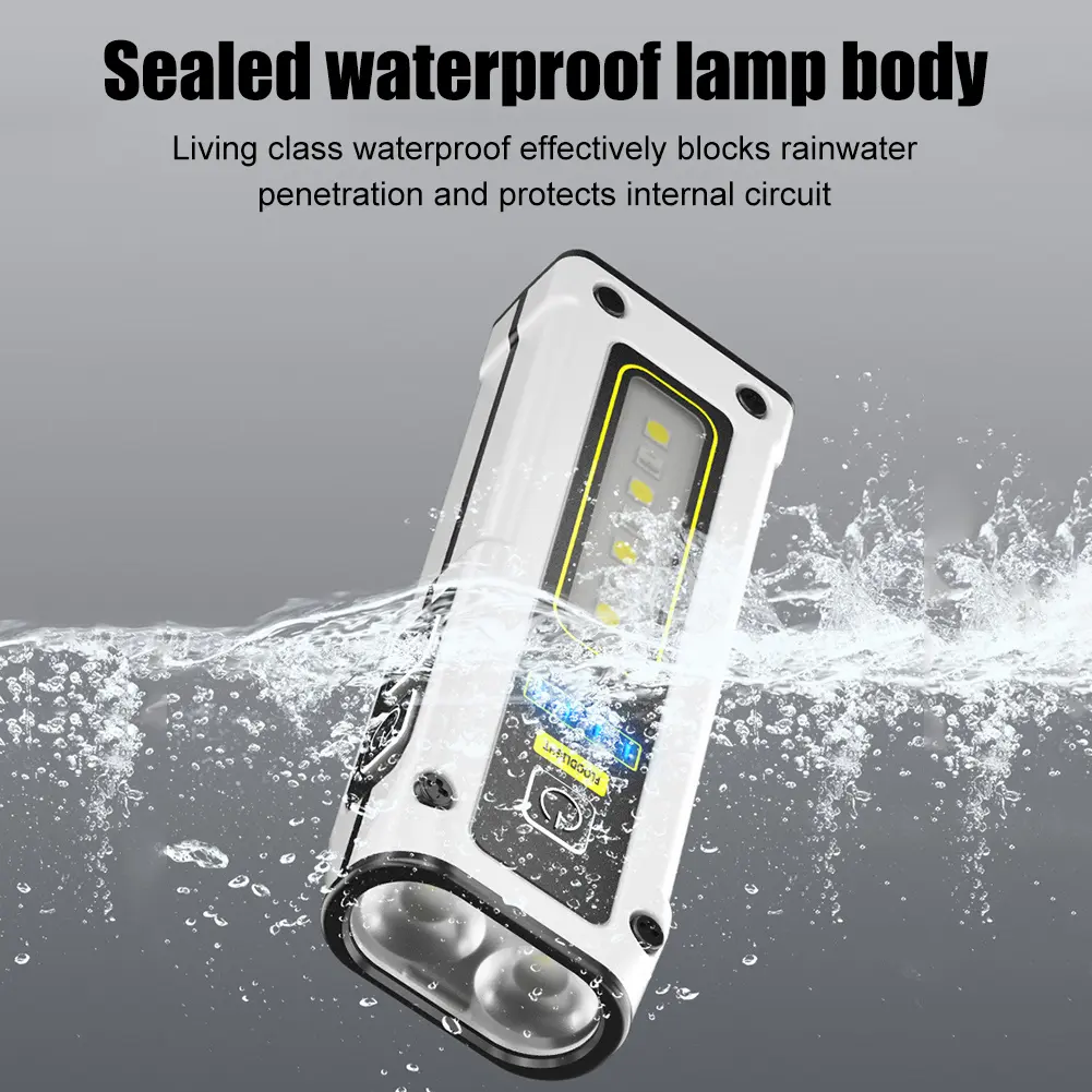 Multipurpose Rechargeable Emergency Flashlight 7 Gear Camping Flashlight Aluminum Alloy for Camping Hiking Adventure