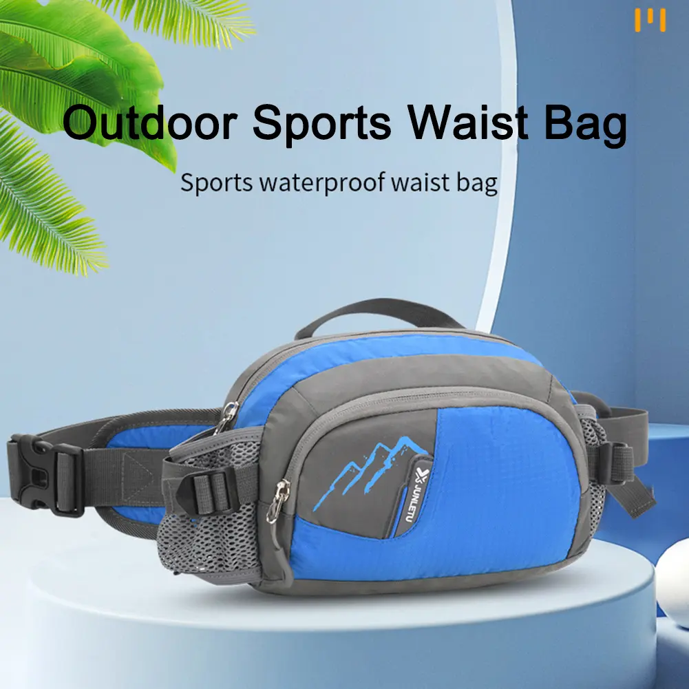 Fanny Pack Running Belt Purse Phone Pouch Nylon Sling Waist Pack with Bottle Holder for Cycling for Running Hiking for Hydration