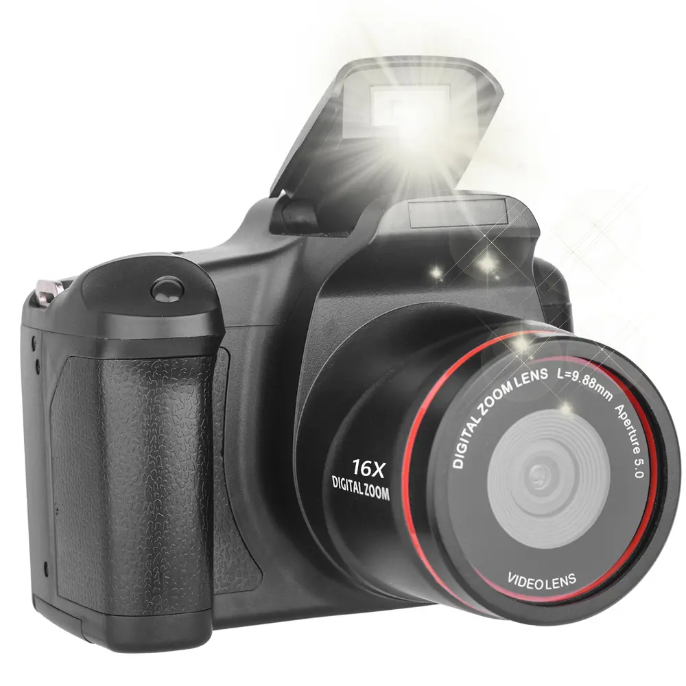 Digital Camera 16X Zoom Camcorder with 2.4 Inch LCD Screen Vlogging Camera for Photography and Video