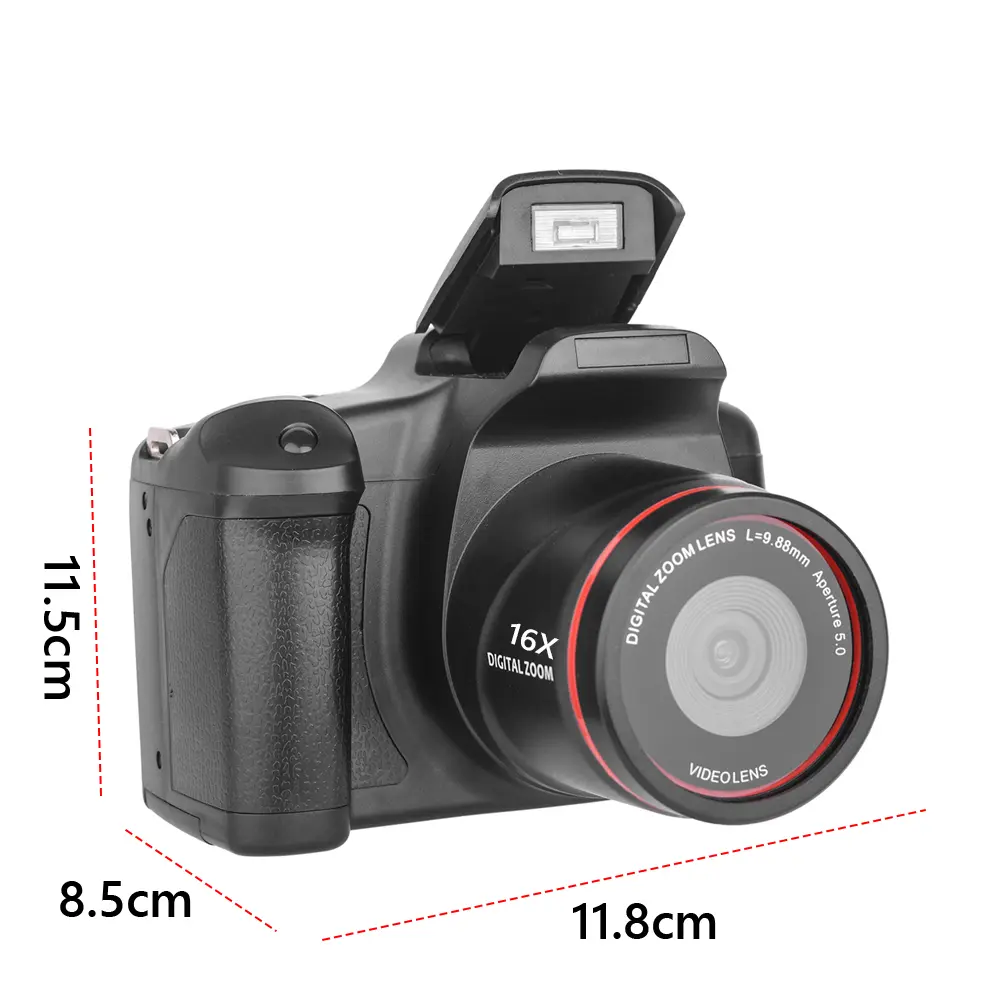 Digital Camera 16X Zoom Camcorder with 2.4 Inch LCD Screen Vlogging Camera for Photography and Video