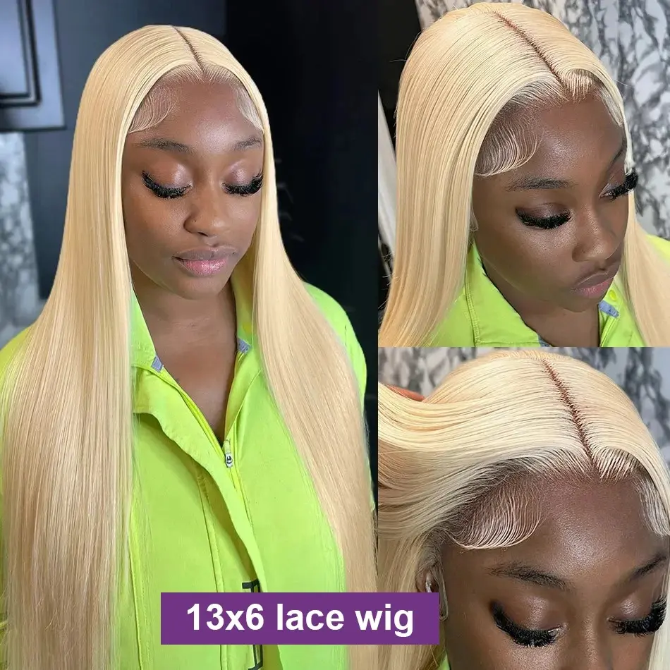 613 Blonde Wig Bone Straight 200 Density 13x4 13x6 HD Lace Front Human Hair Wigs For Women Brazilian Straight Lace Frontal Wigs