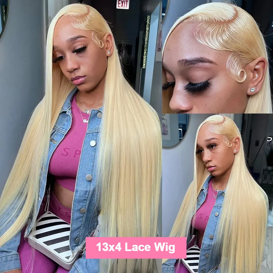 38 Inch Blonde Wig Human Hair 613 13x4 13x6 Straight Lace Front Wig Human Hair 200 Density Blonde Lace Front Wigs Pre Plucked