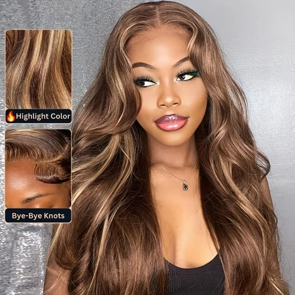 Highlight Wig Human Hair Body Wave Honey Blonde 13x4 Lace Front Loose Wave 13x6 Hd Lace Frontal Wigs 100% Brazilian Pre Plucked