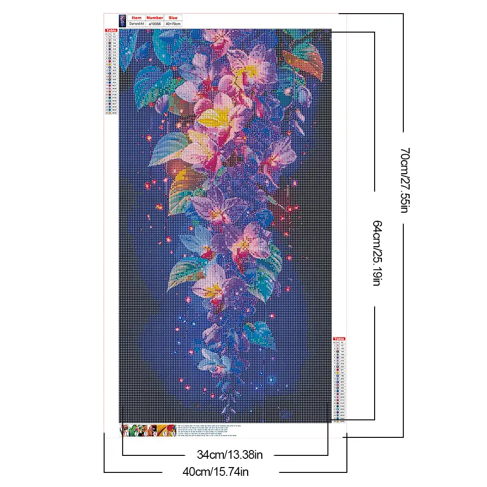 Cat Flower 5D DIY Full Drill Round Diamond Painting Kit for Home Wall Decor