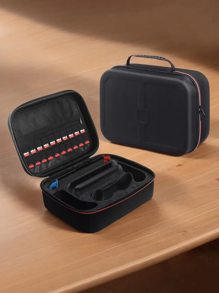 For NS2 Portable Carry Case with 18 Card Slots Large Console Storage Bag Handle & Shoulder Strap Hard Shell Box Game Accessories