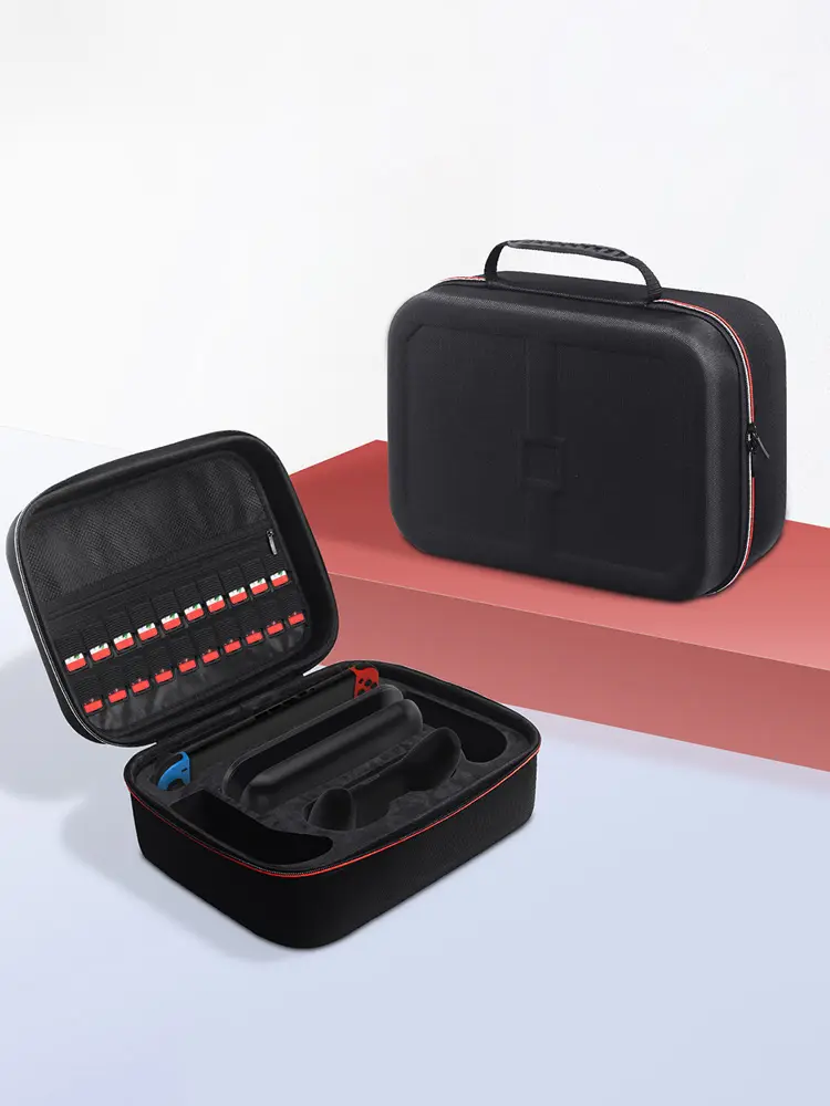 For NS2 Portable Carry Case with 18 Card Slots Large Console Storage Bag Handle & Shoulder Strap Hard Shell Box Game Accessories