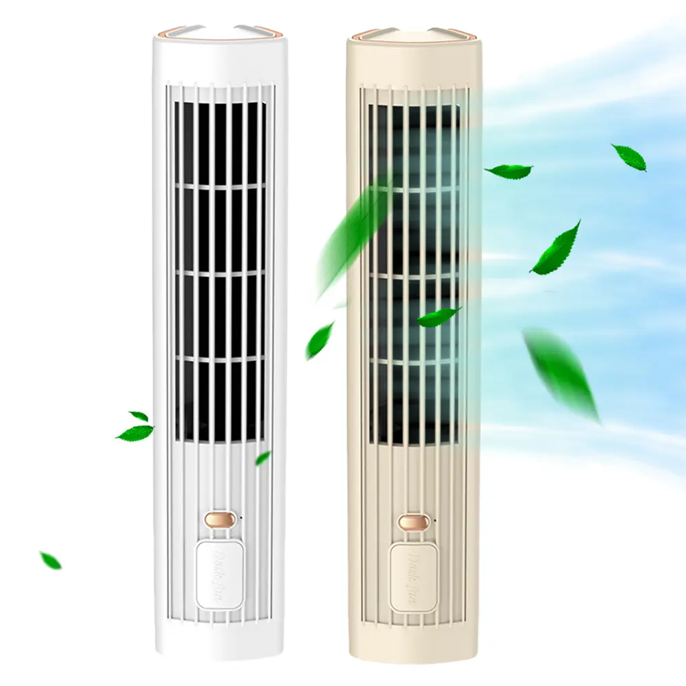 Tower Fan USB Charging Portable Air Conditioner 3 Speed Quiet Cooling Fan Desktop Cooling Fan for Home Bedroom