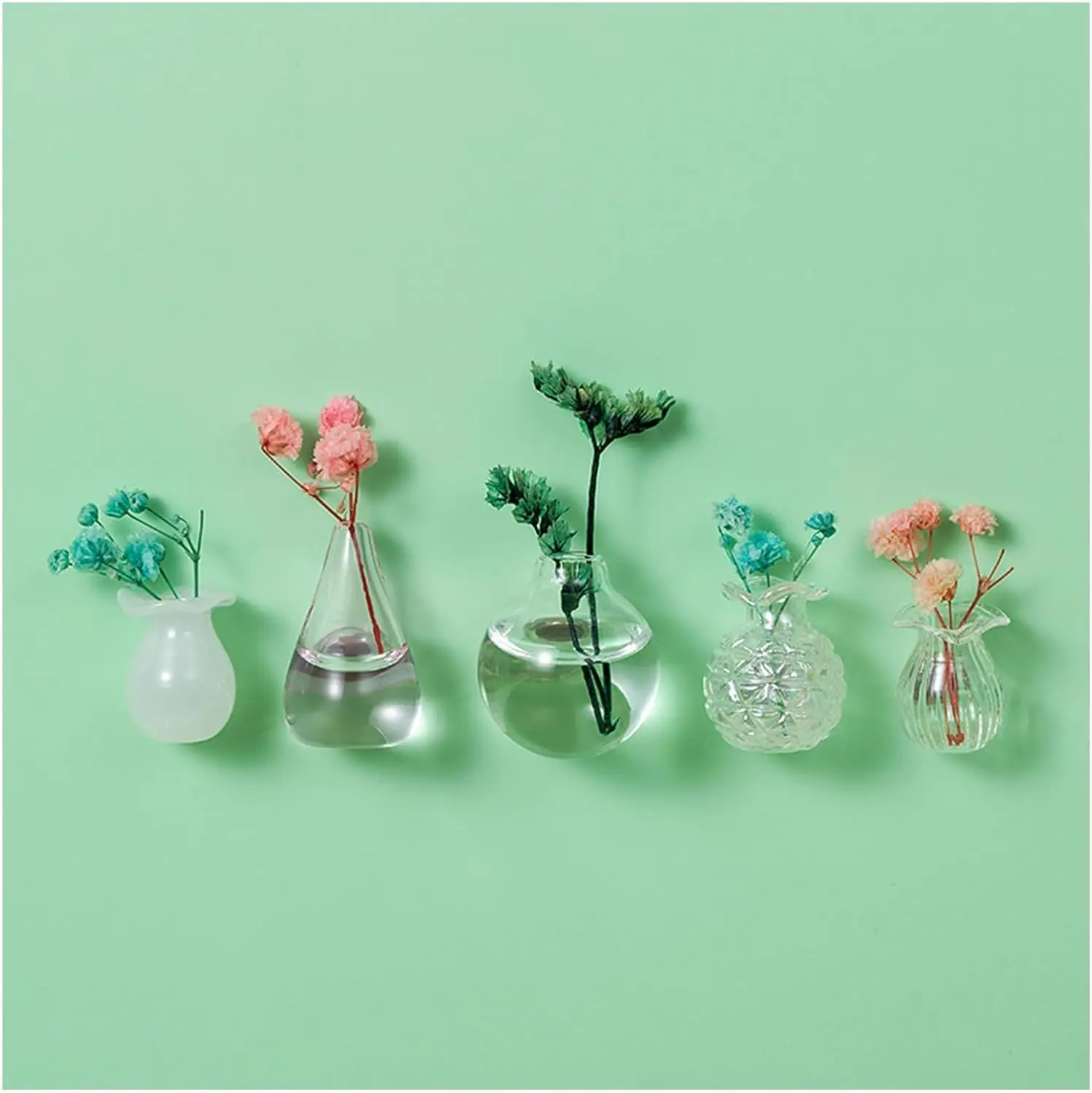 5/8pcs Ceramic Vase Fridge Magnets Without Flower 3D Plant Vase Refrigerator Magnet Home Kitchen Decor DIY Vase Magnet Fridge