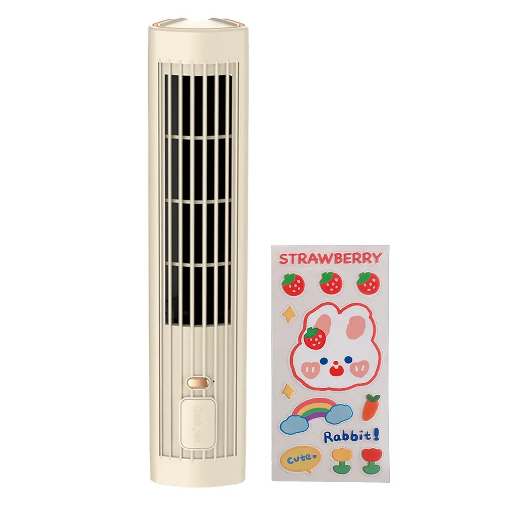 Tower Fan USB Charging Portable Air Conditioner 3 Speed Quiet Cooling Fan Desktop Cooling Fan for Home Bedroom