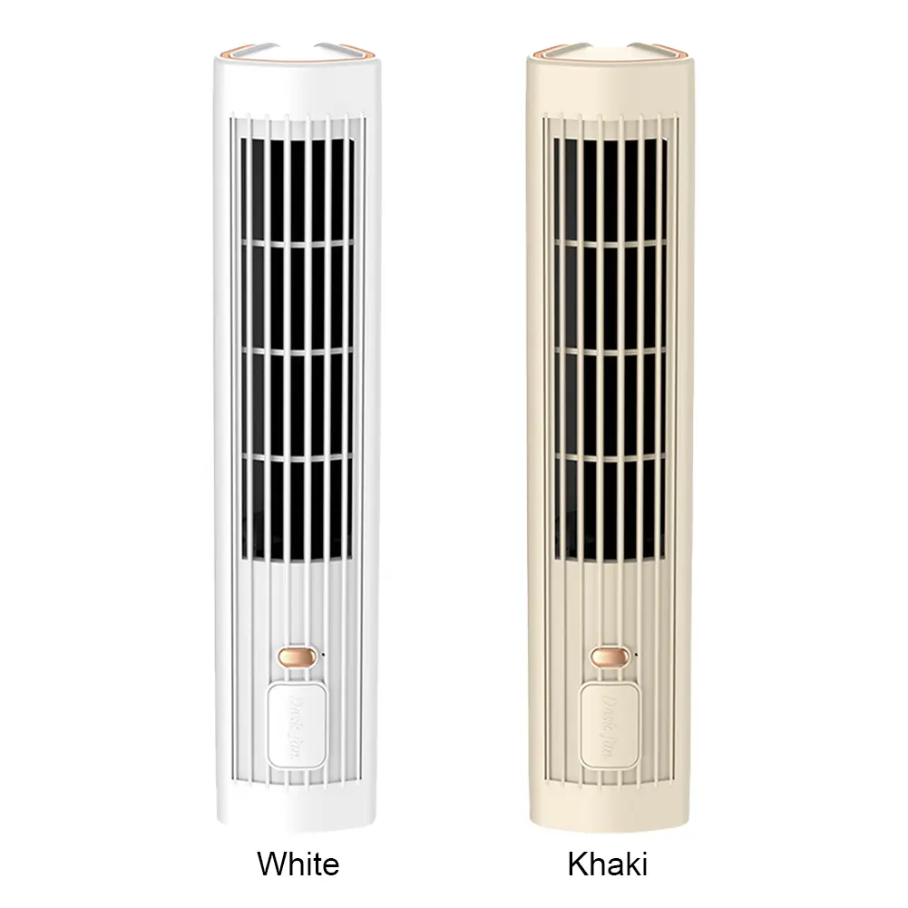 Tower Fan USB Charging Portable Air Conditioner 3 Speed Quiet Cooling Fan Desktop Cooling Fan for Home Bedroom