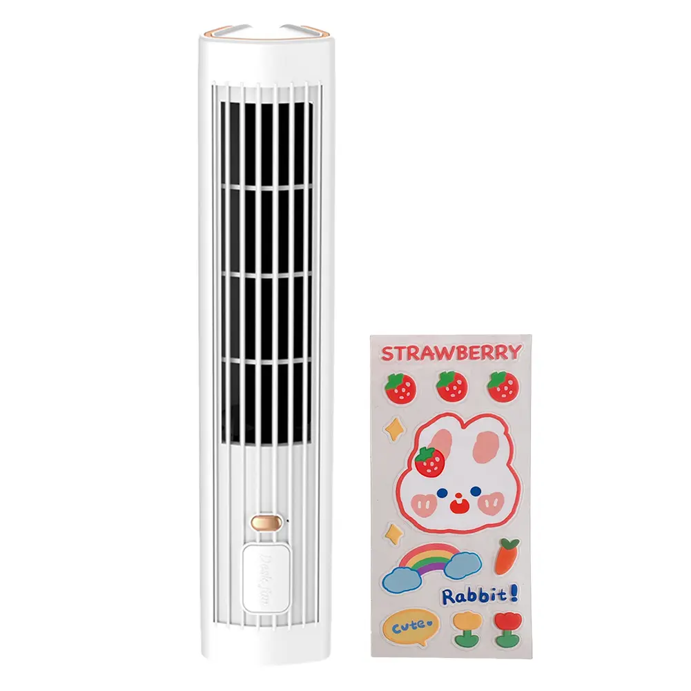 Tower Fan USB Charging Portable Air Conditioner 3 Speed Quiet Cooling Fan Desktop Cooling Fan for Home Bedroom