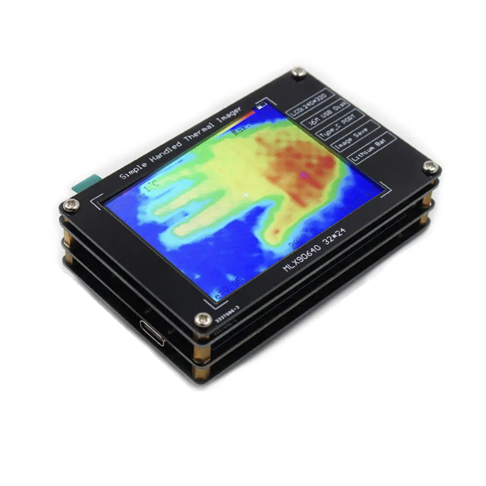 MLX90640 Infrared Thermal Imager Lightweight 2.8 Inch Digital Thermal Imaging Camera USB Charging for Industrial Components