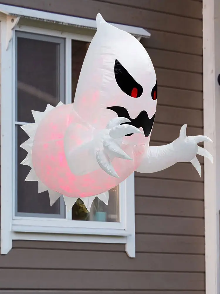 Halloween Inflatables Decorations Window Crasher Ghosts Foldable Balloon Table Ornament for Halloween Indoor Outdoor