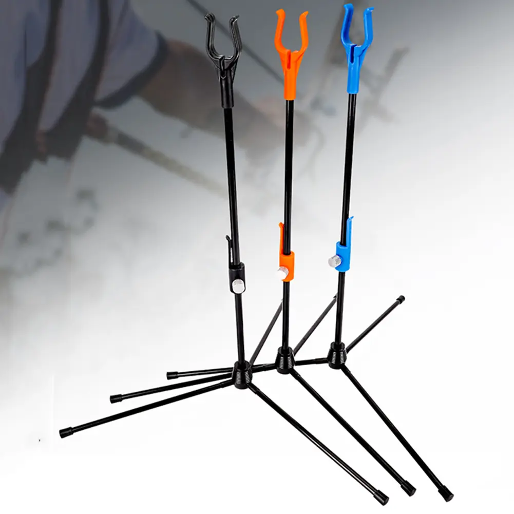 Archery Bow Stand Portable Recurve Bows Holder Assemble Hanger Removable Easy Installation Stable for Hunting Outdoor Sports