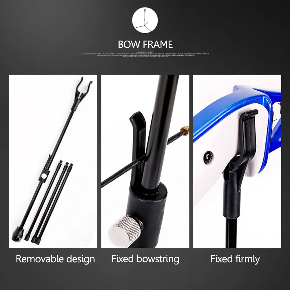 Archery Bow Stand Portable Recurve Bows Holder Assemble Hanger Removable Easy Installation Stable for Hunting Outdoor Sports