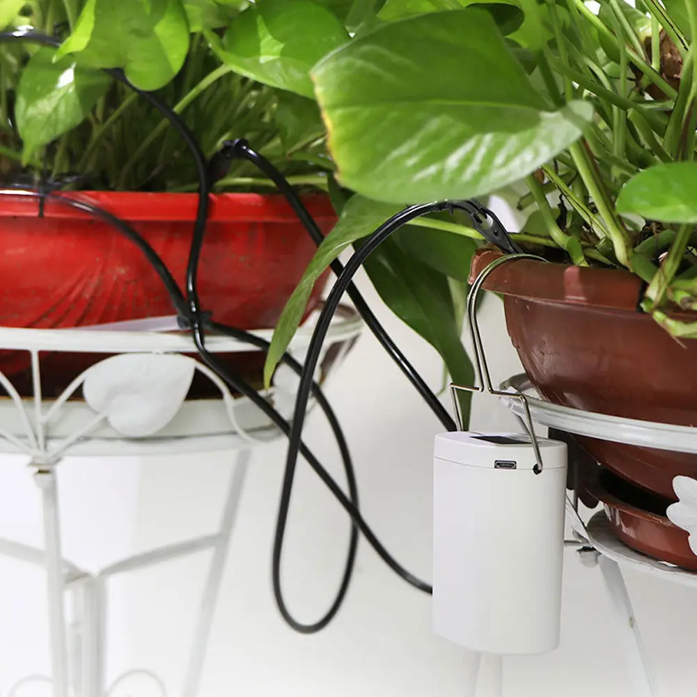 Automatic Plant Flower Watering Pump 2/8/16 Heads Pump Flowers Plants Home Sprinkler Automatic Timer Waterers Drip Irrigation