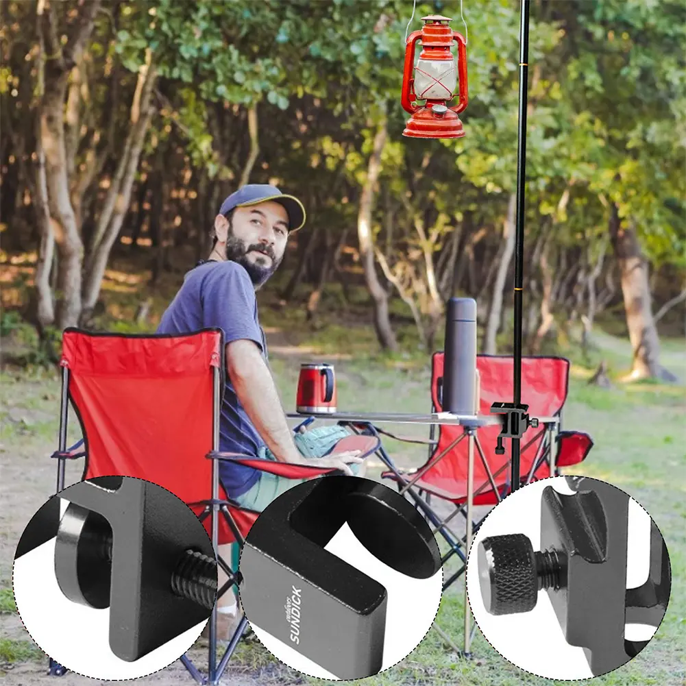 2pcs Light Stand Pole Table Clamp Clip Adjustable Lantern Stand Clip For Light Pole for Outdoor Camping Lantern Camera