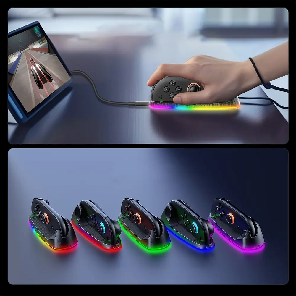 Gaming Controller Mouse Adapter Mini Portable Keyboard Mouse Base Plug Play Holder For Nintendo Switch 2 Left Right Controllers