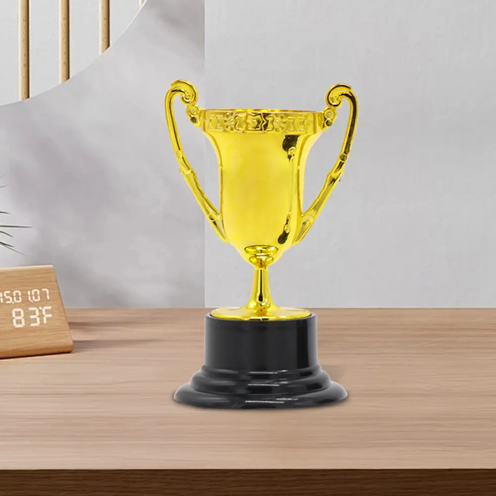 Gold Small Trophy Cups for Kids Plastic Golden Award Trophy Cup Gold Participation Trophy Cup For Party Favors Props Rewards