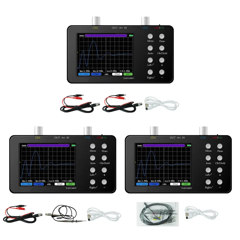SCO2 Handheld Digital Oscilloscope 10MSa/S Analog Bandwidth Dual Channel One Key AUTO 20KB Memory Depth Trigger Function