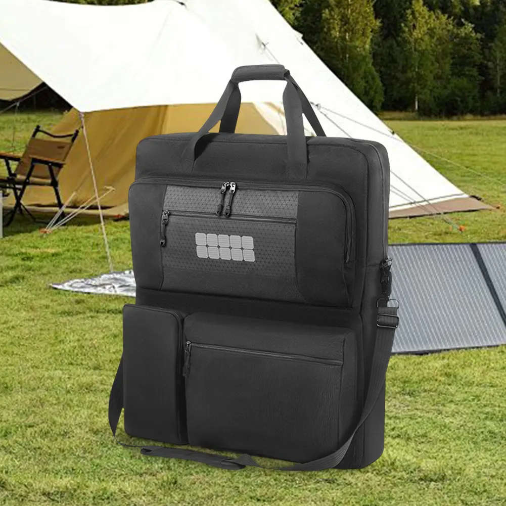 Solar Board Protective Handbag Waterproof Portable Protection Shoulder Bag Large Capacity for Portable Solar/BLUETTI 100W & 200W