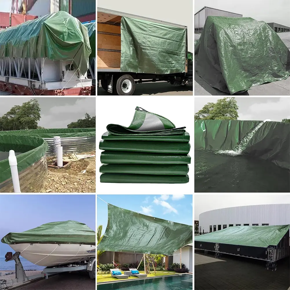 2-5m Thick All Purpose Tarp Multi Tarpaulin Waterproof Tarps Protective Cover Heavy Duty Tarp for Camping Boat Roof RV Car 2025