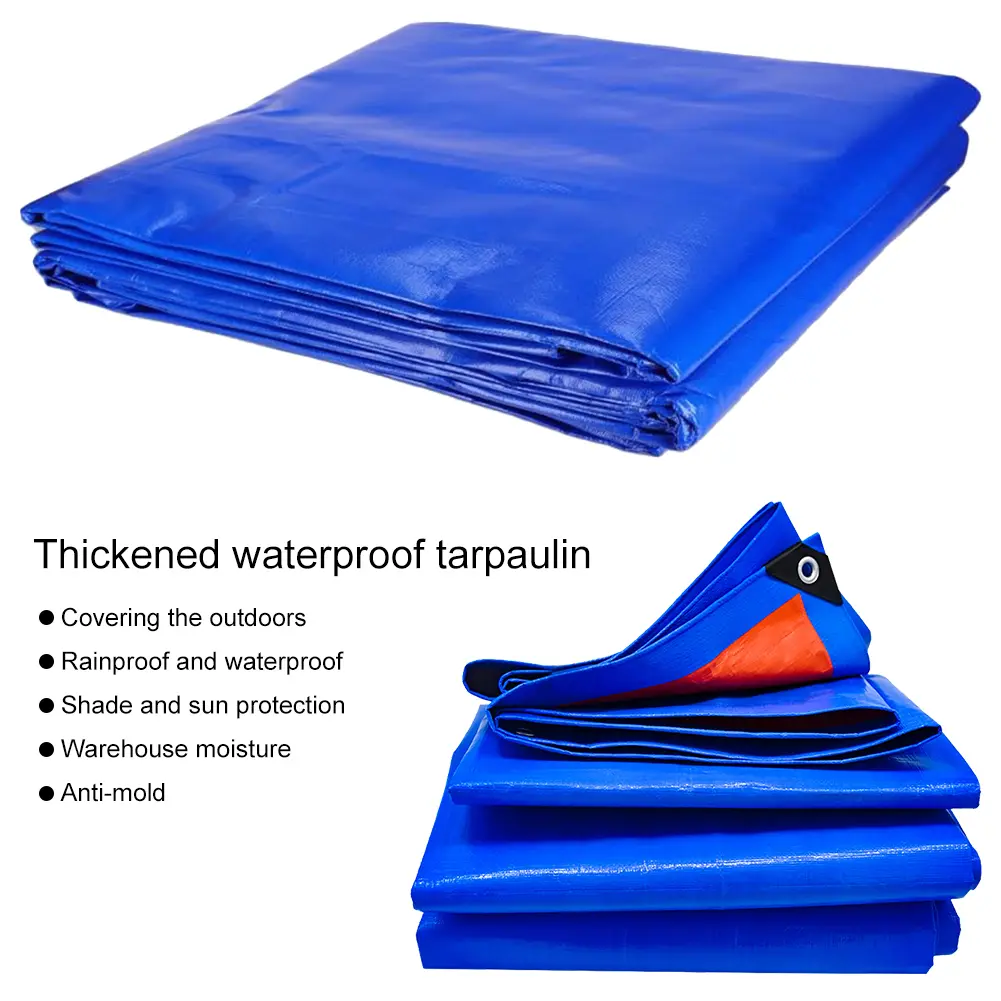 2-5m Thick All Purpose Tarp Multi Tarpaulin Waterproof Tarps Protective Cover Heavy Duty Tarp for Camping Boat Roof RV Car 2025