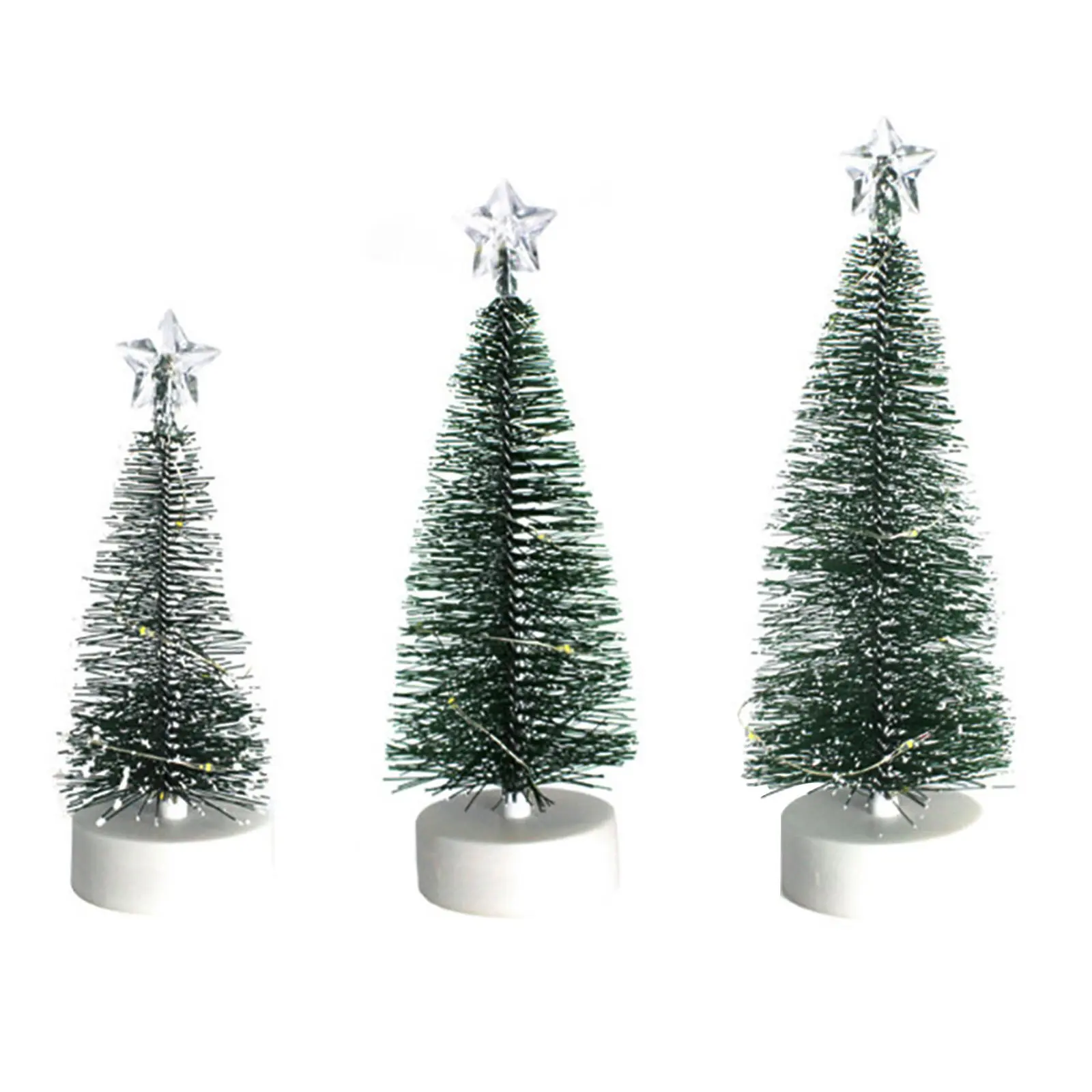 3 pcs Mini Christmas Trees LED Lights Christmas Decoration LED Christmas Tree Set for Christmas Decor Christmas Party