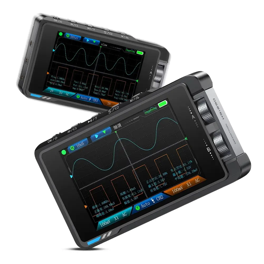 DS215H 2 in 1 IPS Display Digital Oscilloscope Mini Oscilloscope Repair Tool Electronic Repair Tool for Electronic Engineering