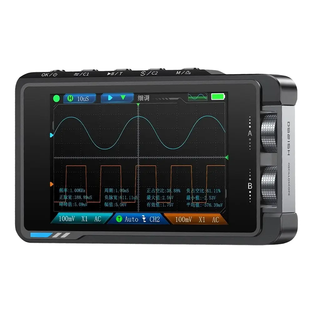 DS215H 2 in 1 IPS Display Digital Oscilloscope Mini Oscilloscope Repair Tool Electronic Repair Tool for Electronic Engineering