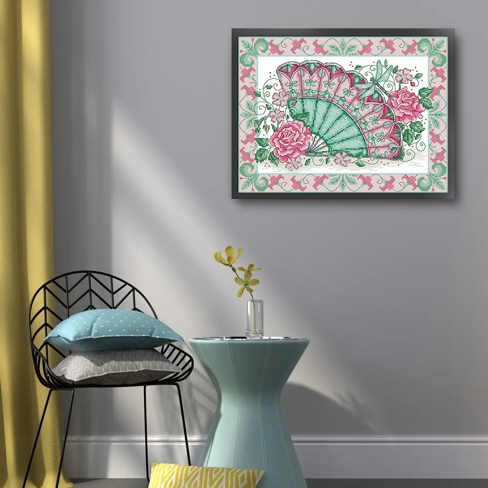 Partial Embroidery Eco-cotton Thread 14CT Printed Cross Stitch Kit Home Decor