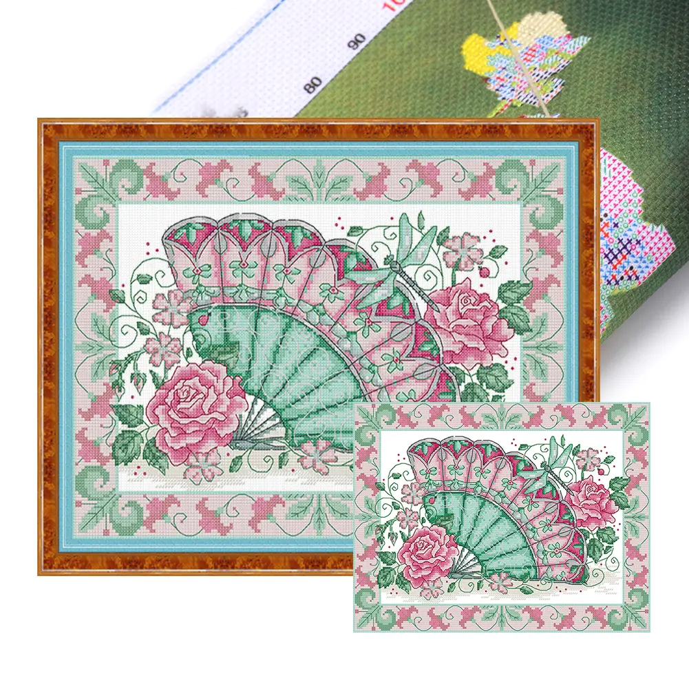 Partial Embroidery Eco-cotton Thread 14CT Printed Cross Stitch Kit Home Decor