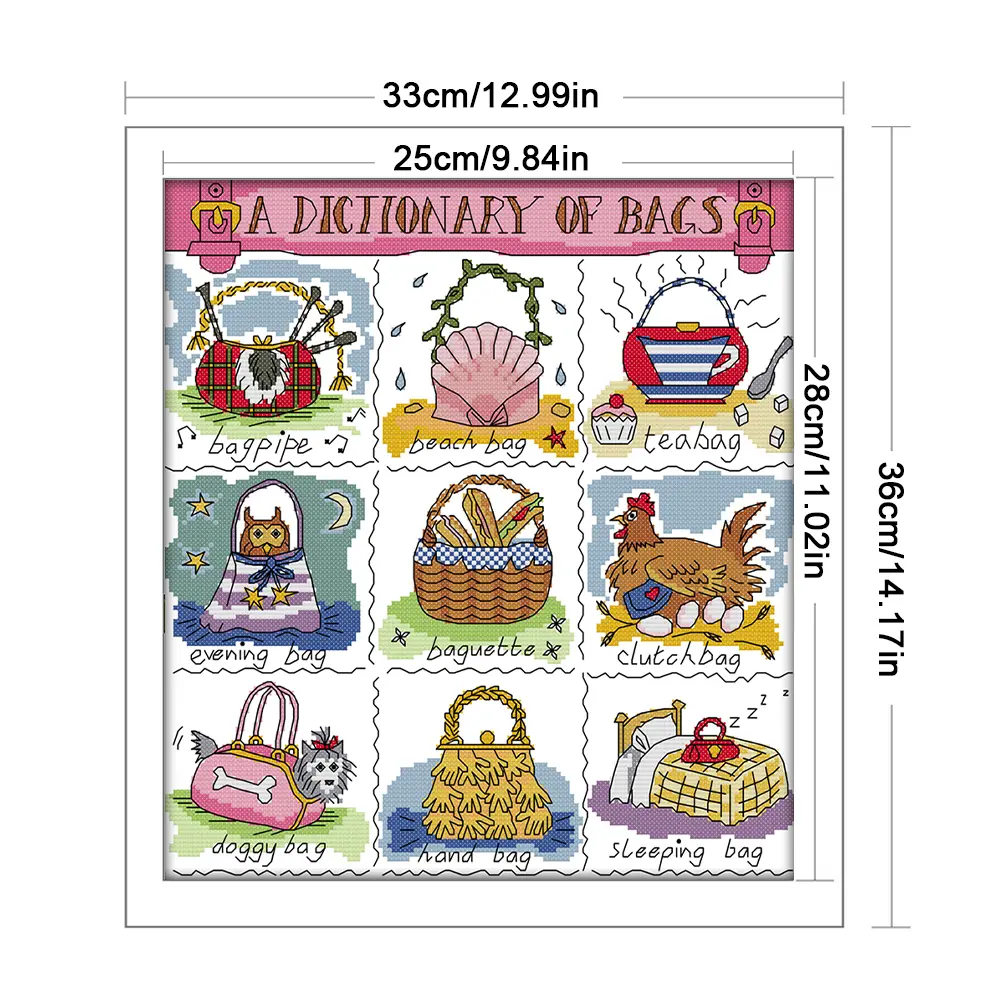 Partial Embroidery Eco-cotton Thread 14CT Printed Cross Stitch Kit Home Decor