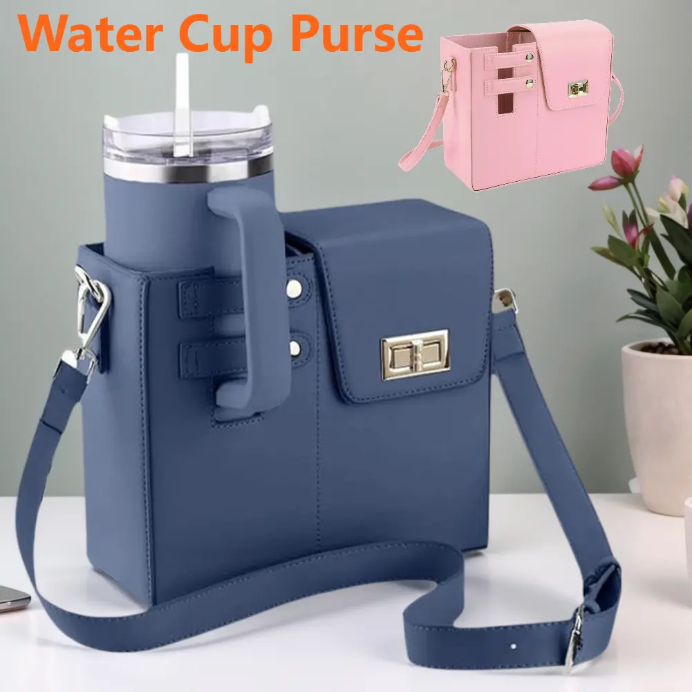 Popular Outdoor Portable Large Thermos Bottle Purse Water Cup Storage Bag One Shoulder Crossbody Water Cup Holder Bag for Women