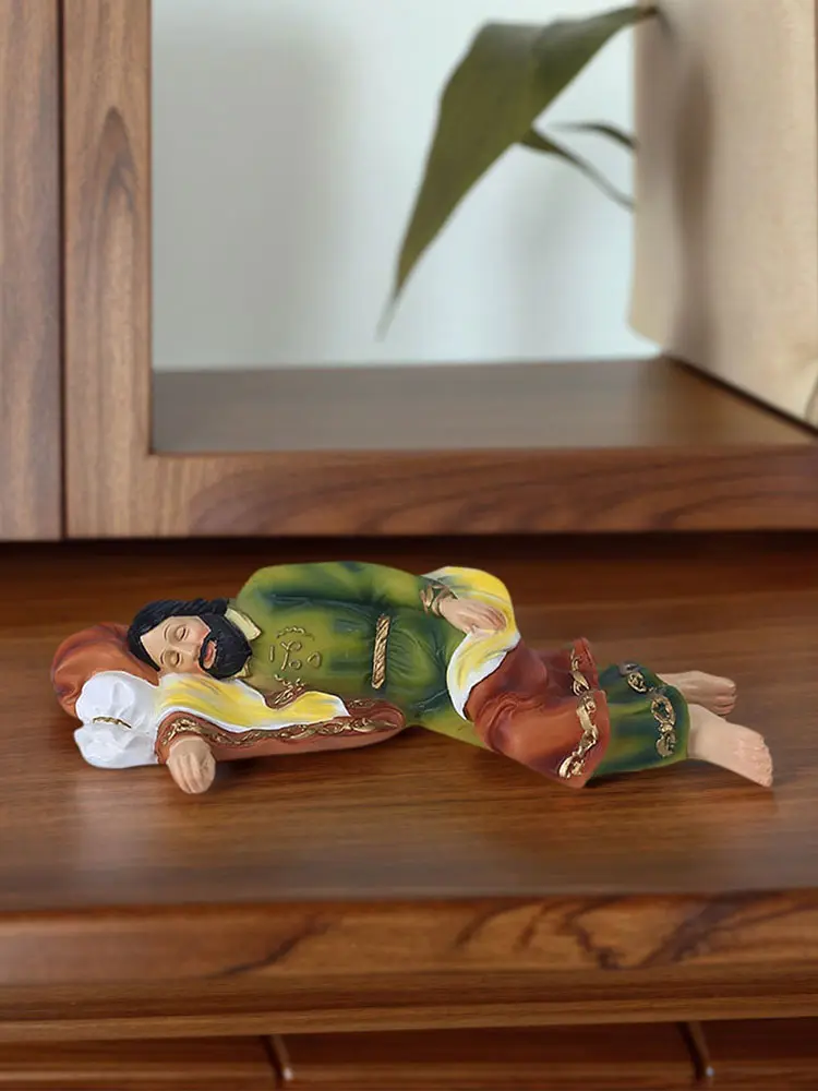 Saint Joseph Sleeping Statue Multi-Purpose Resin Handcrafted Sculpture Hand Painted Christian Desktop Ornaments for Home Decor