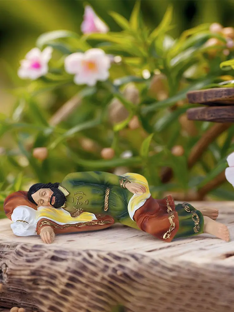 Saint Joseph Sleeping Statue Multi-Purpose Resin Handcrafted Sculpture Hand Painted Christian Desktop Ornaments for Home Decor