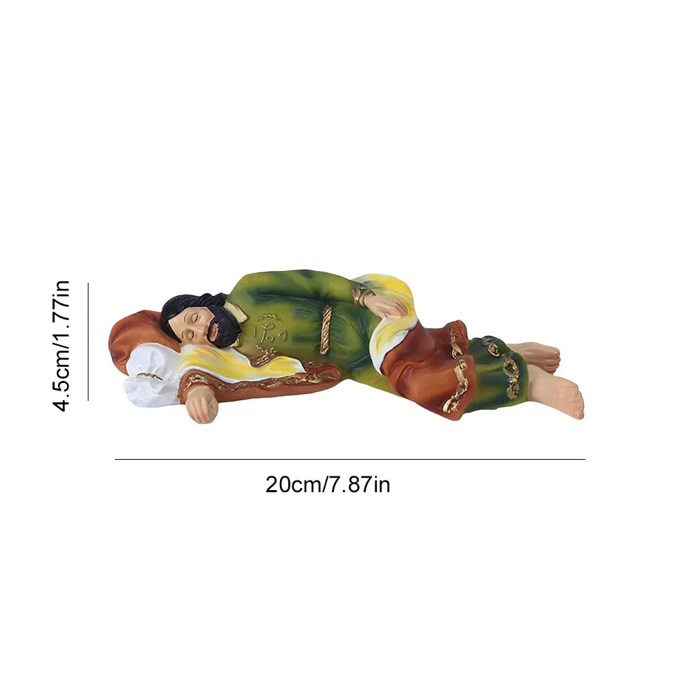Saint Joseph Sleeping Statue Multi-Purpose Resin Handcrafted Sculpture Hand Painted Christian Desktop Ornaments for Home Decor