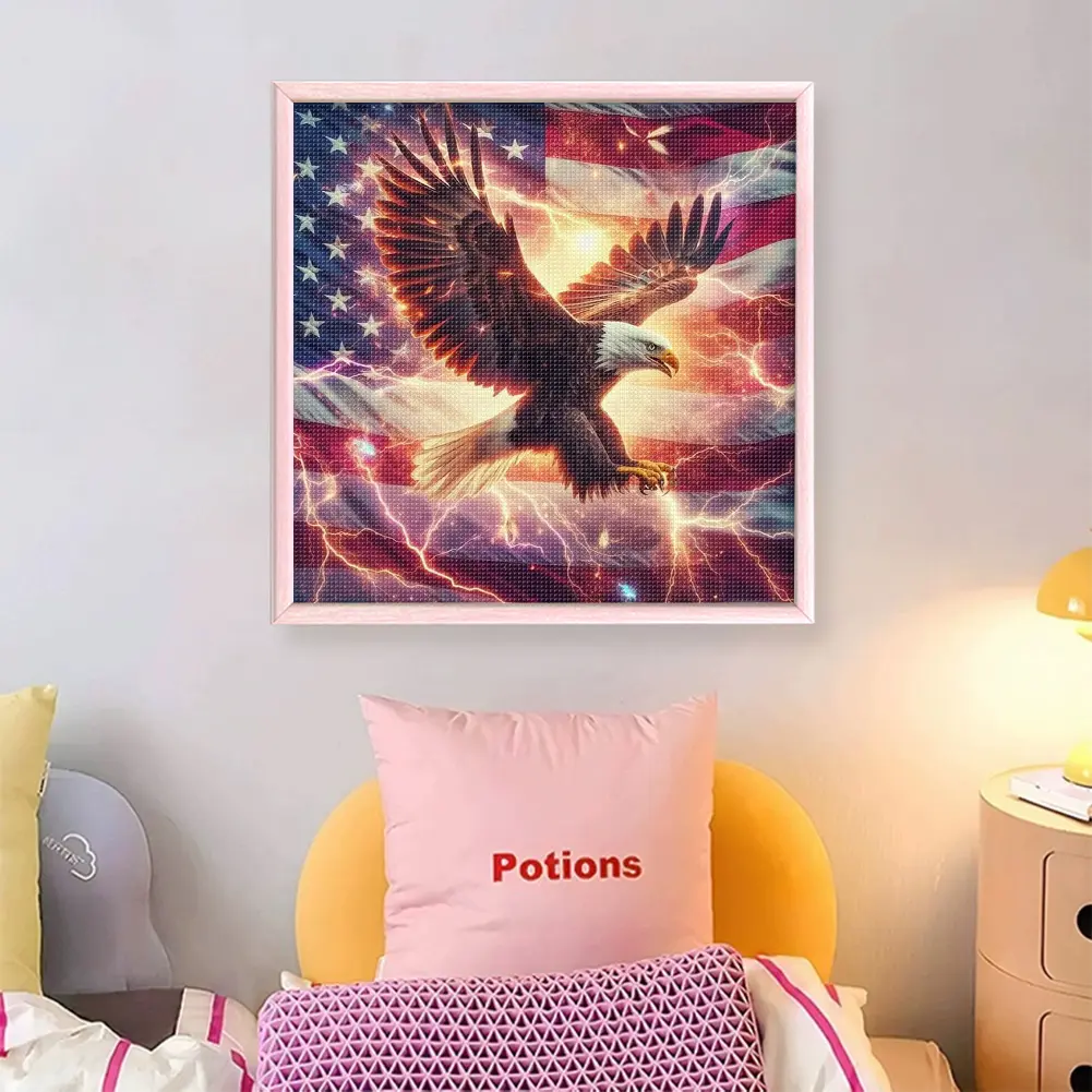Independence Day Printed Cross Stitch Kit 11CT Embroidery Craft Set Home Decor
