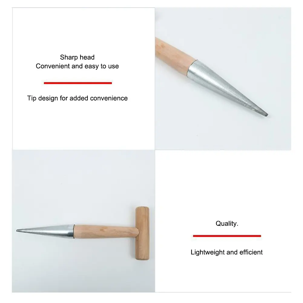 APWIKOGER 3-1pcs Hand Dibber Seed Planter Garden Tool Stainless Steel Sow Seed Dibbler With Wood Handle for Plant Bulb Digging