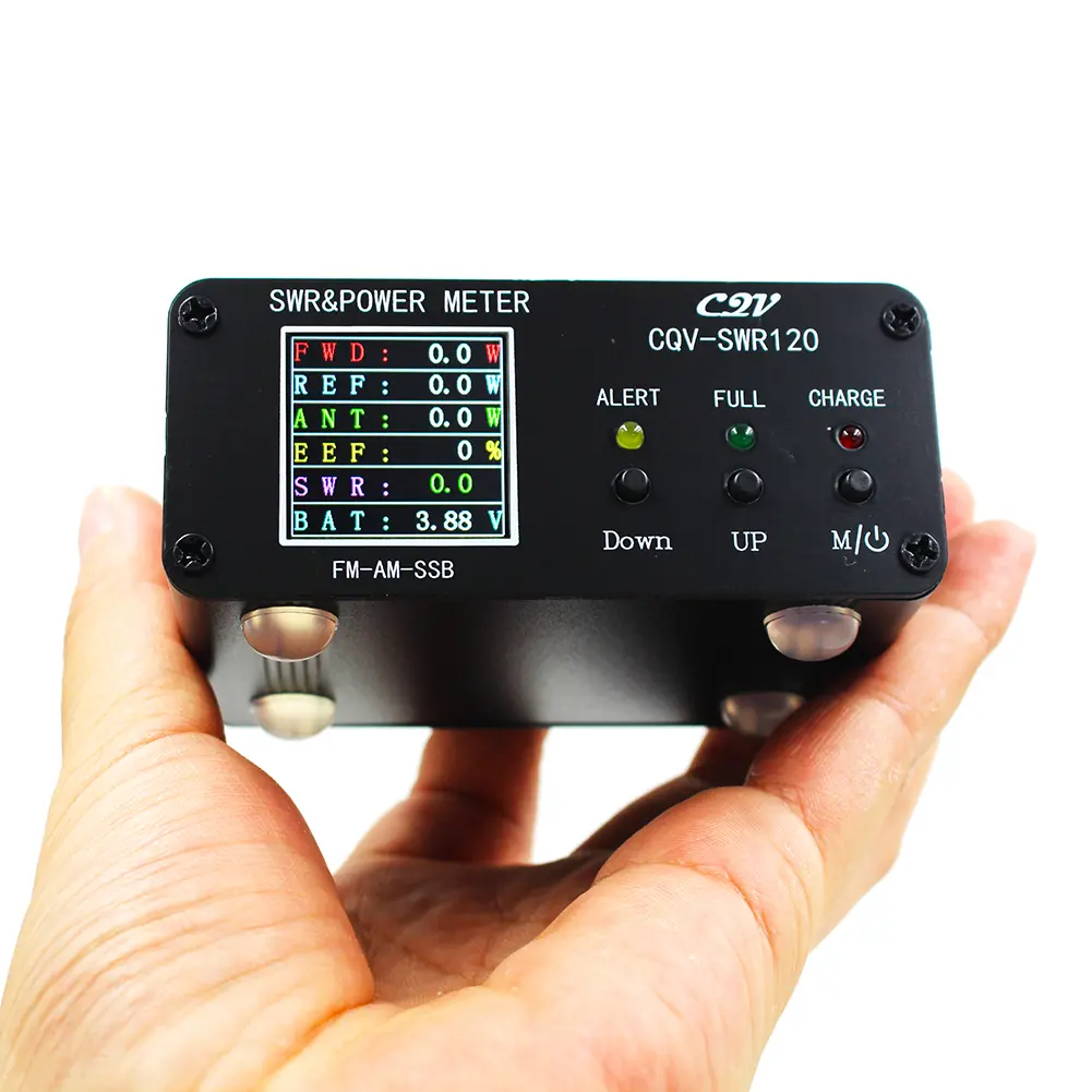 CQV-SWR120 SWR Power Meter 240 * 240 Full Color HD Display FM-AM-SSB Power Standing Wave Meter LED Indicator 120W 1.8-54Mhz