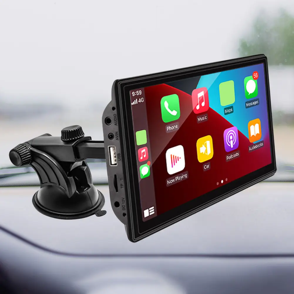 7.0 Inch Carplay Auto Car Radio 5.0 Bluetooth MP5 Player WiFi FM Radio HD Display Multimedia Video Player LED Camera Car Monitor