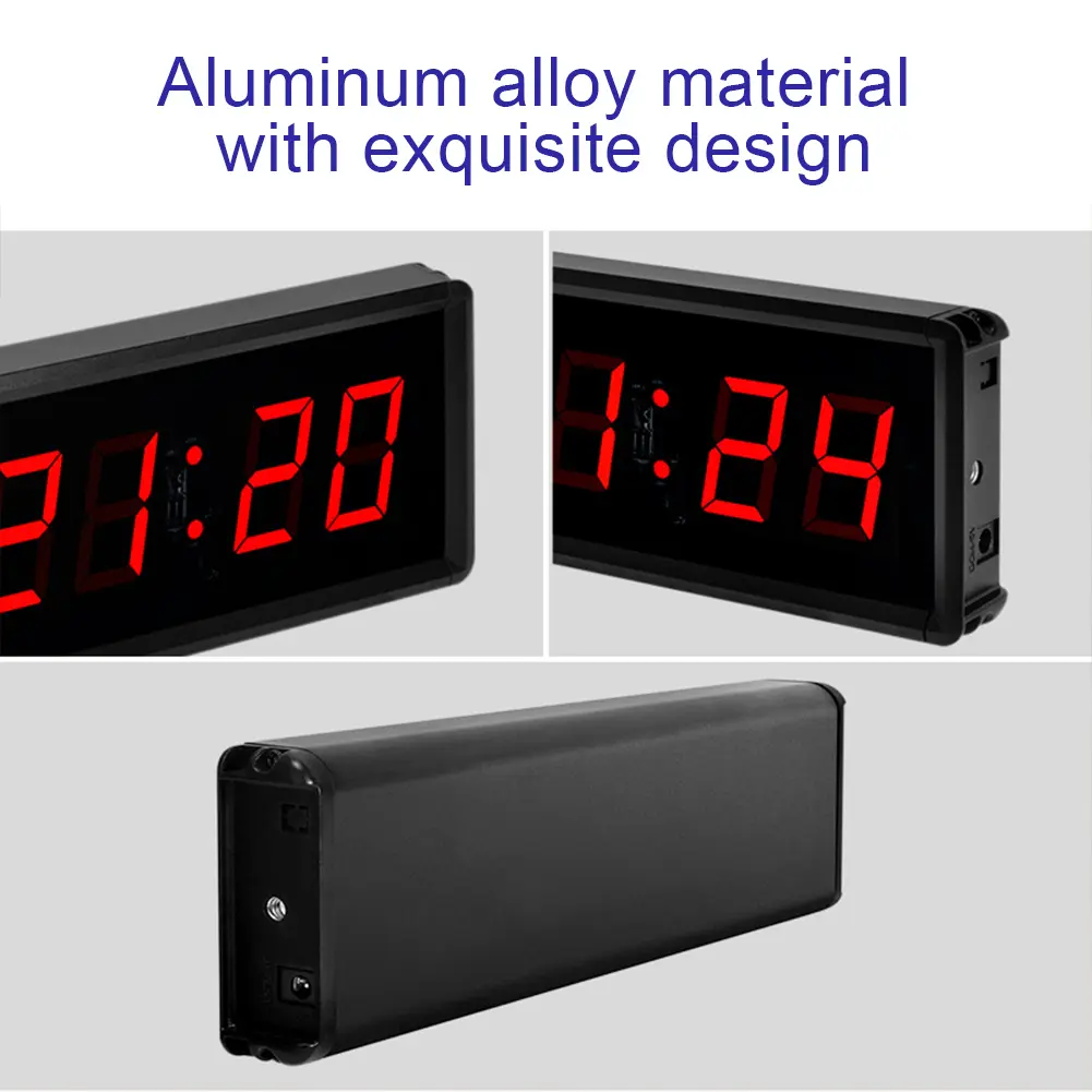 Portable Gym Timer Digital Timer Remote Control Fitness Timer Clock Multifunctional Wall Clock for Gym and Outdoor Sport