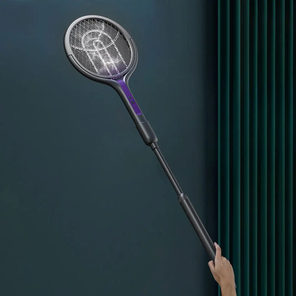 Rotating Head Mosquito Swatter Rechargeable Fly Zapper 2 in 1 Fly Killer and Mosquito Trap Lamp for Indoor and Outdoor