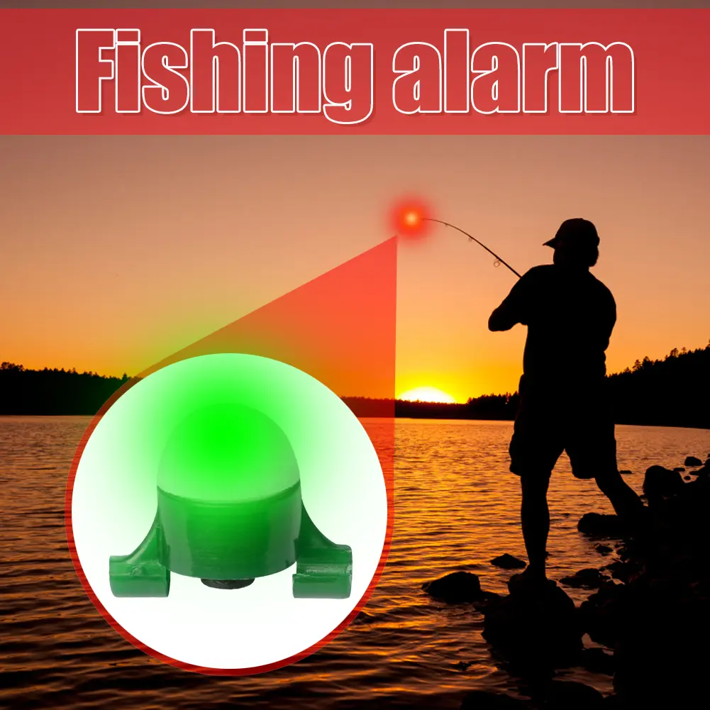 LED Fishing Alarm Night Fishing Bite Alarm Rod Tip Sensor Light Carp Accessories Outdoor Portable Easy Fishing Carrying