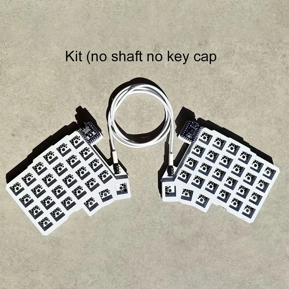 54 Split Keyboard Wired Hot Swap Support QMK/VIAL Keyboard Single Mode Connection Customized Keyboard RP2040 Zero Board Control