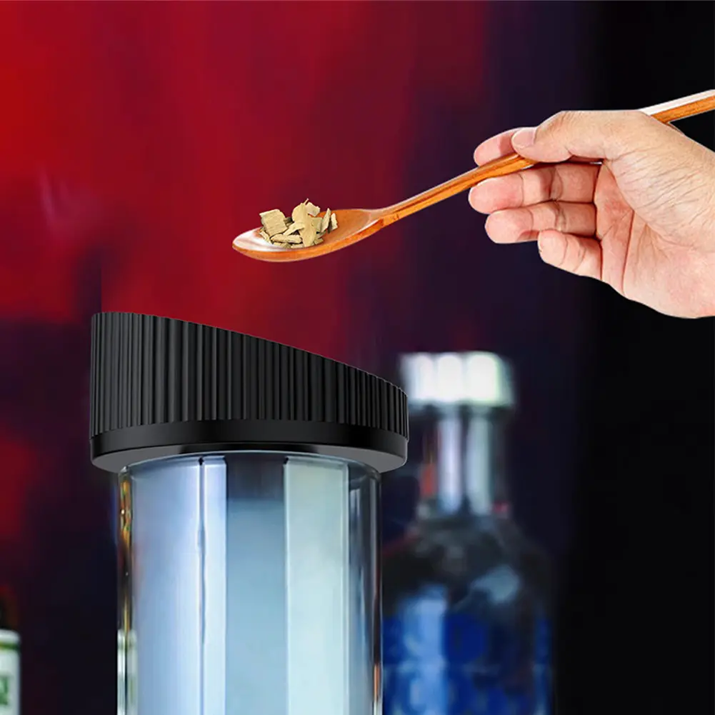 Electric Whiskey Smoker Kit Electric Smoking Kit with 6 Flavors Wood Chips Drink Smoker Infuser Kit for Boss Boyfriend