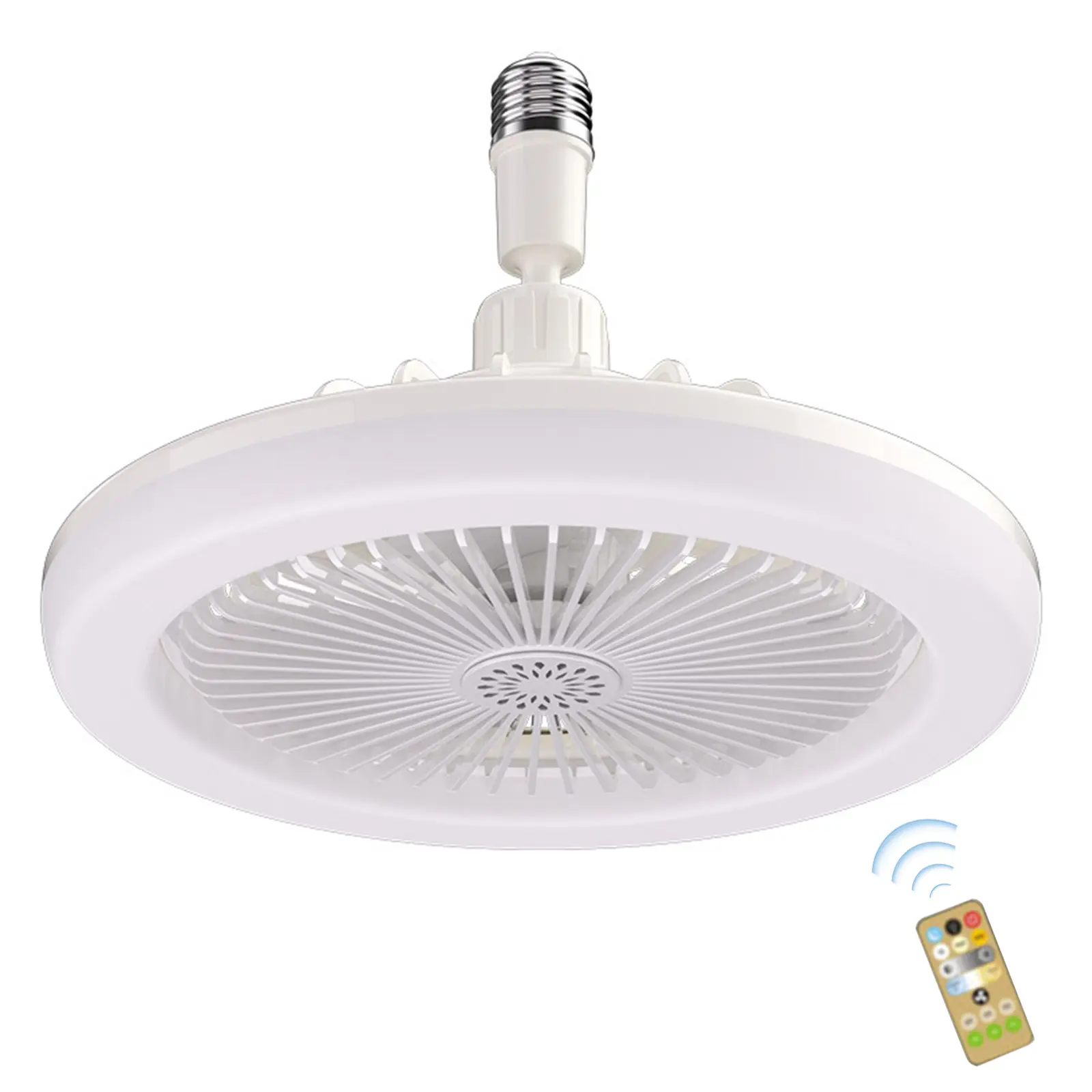 Aromatherapy Fan Lamp Universal E27 Light Holder Aroma Fan Ceiling Light with Remote Control 3-balde 3-gear Wind for Living Room